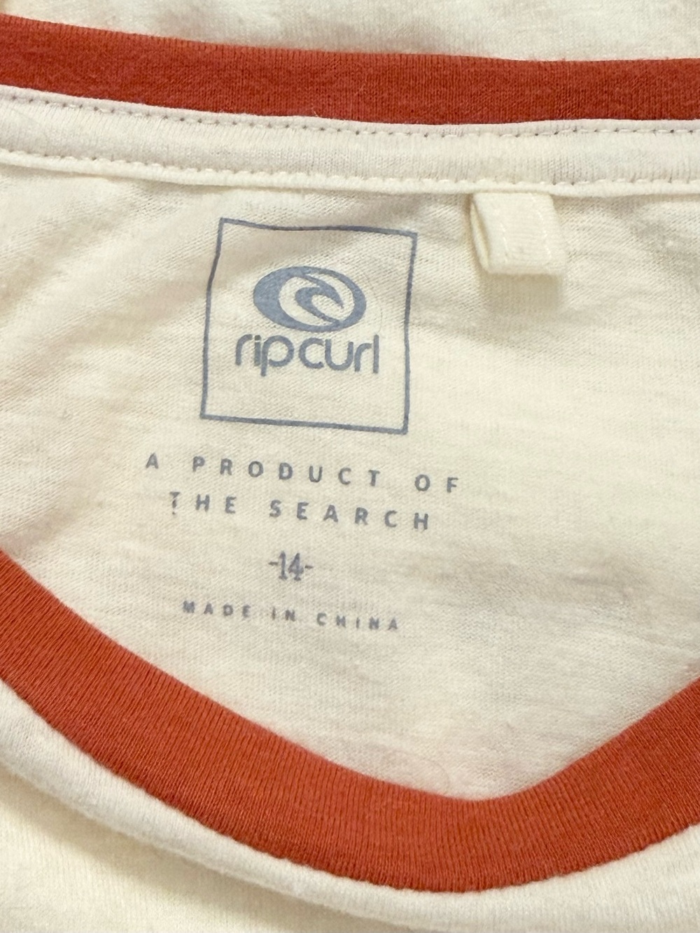 NWOT Rip Curl “Surf Mama” Cream Ringer Tee Size Large - Picture 8 of 8